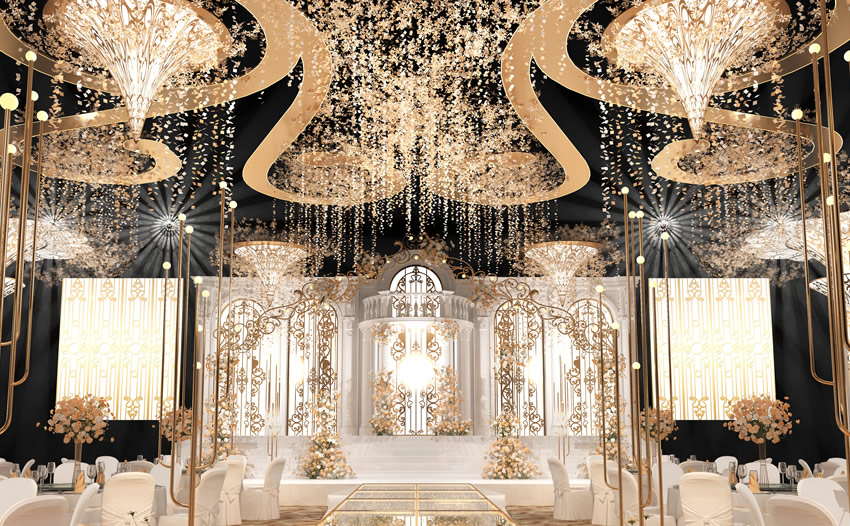 蓬莱花木兰喜事汇金色大厅效果展示